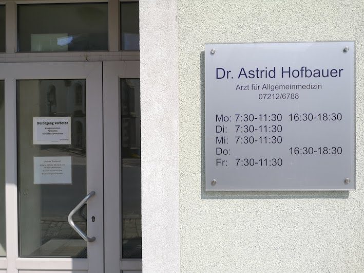 Ordination Dr. Hofbauer: Arztbesuch nur eingeschränkt möglich